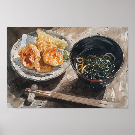 Poster Soupe Miso et Tempura (Devant)