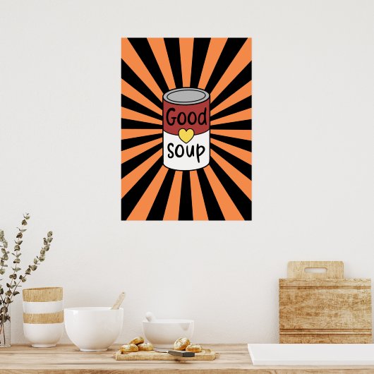 Poster Soupe rétro (Cuisine)