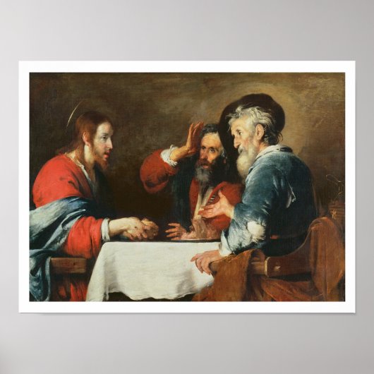 Poster Souper à Emmaus (huile sur toile) 2 (Devant)