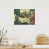 Poster Souper vintage à Emmaüs avec Jésus-Christ (Cuisine)