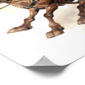 Poster Soupirs de Père Noël afro-américain avec arbre (Coin)