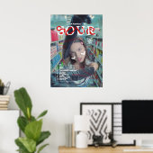 Poster SOUR par Olivia Rodrigo musique ft drivers licence (Bureau à domicile)