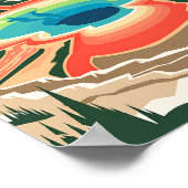 Poster Source chaude Grand Prismatic de Yellowstone Voyag (Coin)