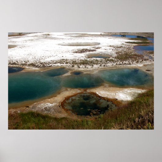 Poster Sources chaudes bleues Yellowstone (Devant)