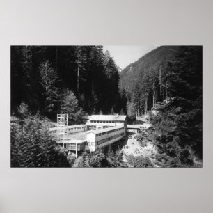 Poster Sources d'eau chaude olympiques, WA Lodge Voir la 