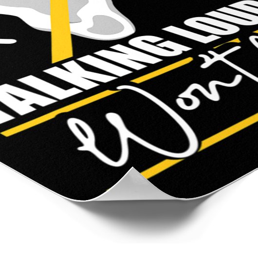 Poster Sourd. Parler plus fort n'aidera pas ! Sourds Asl (Coin)