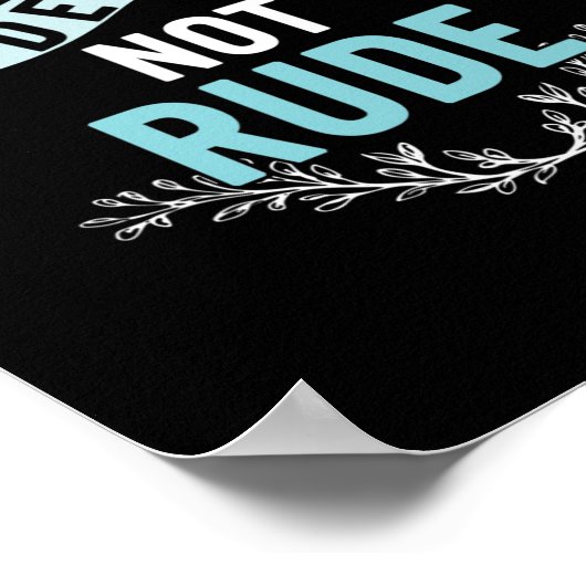 Poster Sourde Non Rude Sourde Sensibilisation Yellow Ribb (Coin)