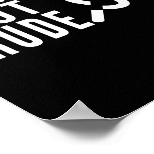 Poster Sourde Non Rude Sourde Sensibilisation Yellow Ribb (Coin)