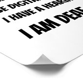 Poster Sourds et déficients auditifs Bureau ou domicile (Coin)