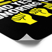 Poster Sourds sourds à la main Sensibilisation à la perte (Coin)