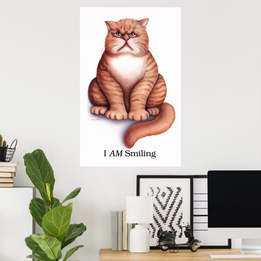 Poster souriant (Bureau à domicile)