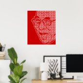 Poster souriant du Dalaï Lama (Bureau à domicile)