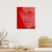 Poster souriant du Dalaï Lama (Cuisine)