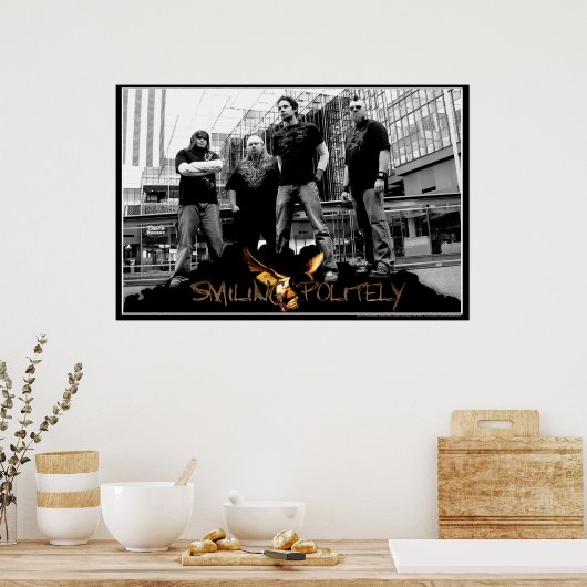 Poster souriant poliment (Cuisine)