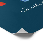 Poster Souriez à travers la citation de pluie (Coin)