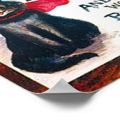 Poster Souriez, Chat Noir, Louis Wain (Coin)