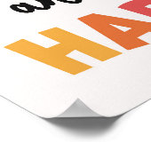 Poster Souriez Et Soyez Heureux De L'Art Mural Positif (Coin)