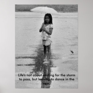 Poster Souriez sous la pluie