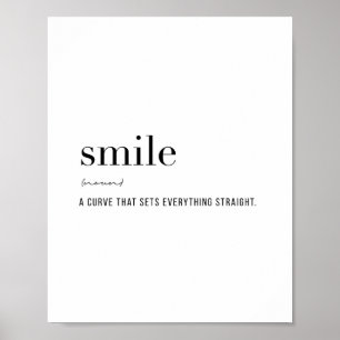 Poster Sourire aux définitions