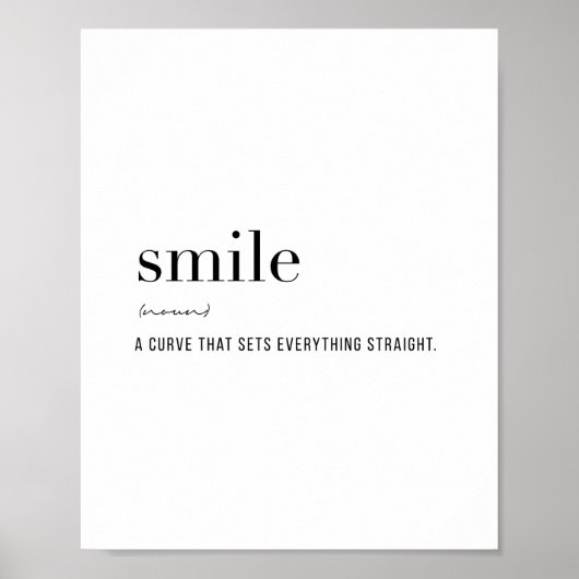 Poster Sourire aux définitions (Devant)