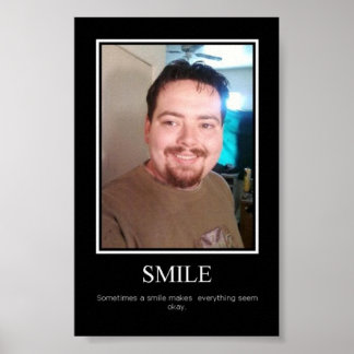 Poster sourire d'affiche motivante