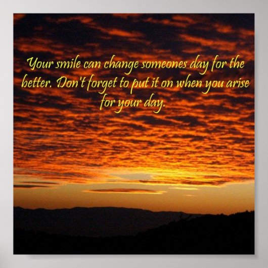 Poster Sourire du matin (Devant)