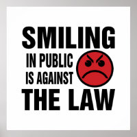 Sourire en public est contre la loi