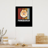 Poster Sourire Poméranien Rétro (Cuisine)