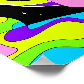 Poster Sourire psychédélique cosmique (Coin)