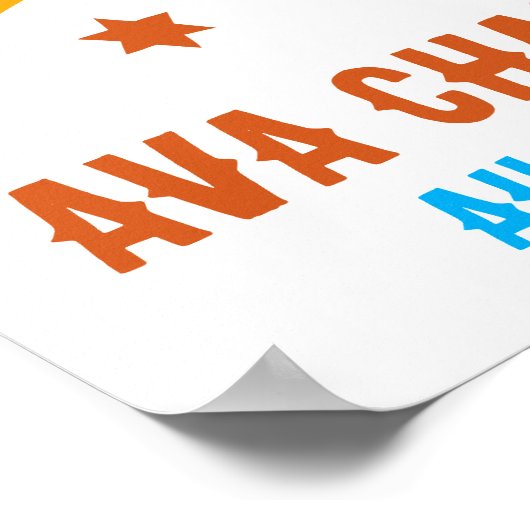 Poster Sourire Retro Sun CUSTOM NOM DE BÉBÉ NAISSANCE Art (Coin)