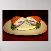 Poster Sourire Sandwich du Déjeuner (Devant)