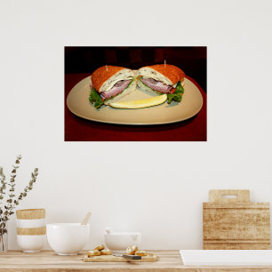 Poster Sourire Sandwich du Déjeuner