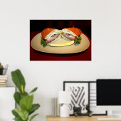 Poster Sourire Sandwich du Déjeuner (Bureau à domicile)