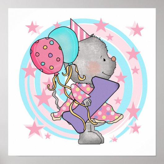 Poster Souris 1er anniversaire T-shirts et cadeaux (Devant)