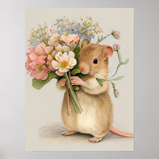 Poster Souris adorable (Devant)