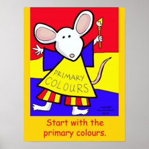 Poster Souris couleur primaire par Vera Trembach