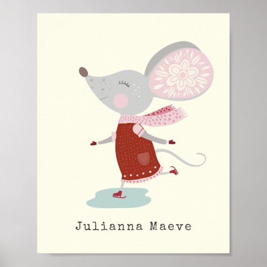 Poster Souris de glace Whimsical Nom de vacances Personna (Devant)