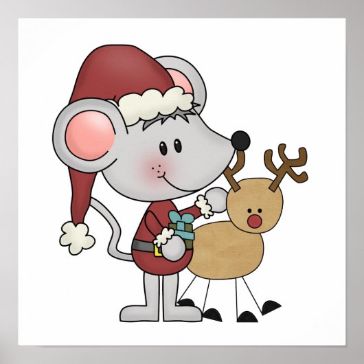 Poster Souris de Noël et (Devant)