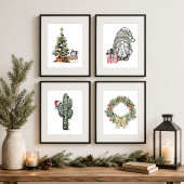 Poster Souris de Noël sous l'arbre