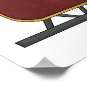 Poster Souris de Père Noël avec le traîneau (Coin)