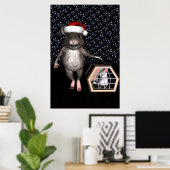 Poster Souris drôle du Père Noël (Bureau à domicile)