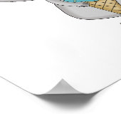 Poster souris mignonne avec cône de crème glacée (Coin)