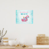 Poster Souris mignonne  Plage élégante (Cuisine)