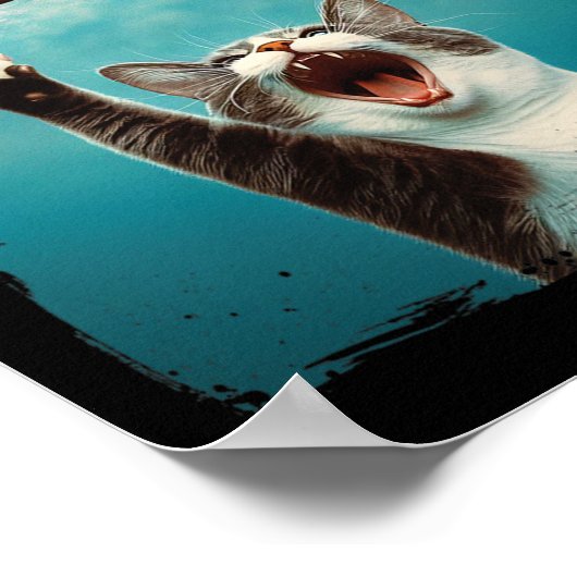 Poster Souris Parodique Chat Souris Humoristique Chat Cha (Coin)