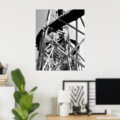 Poster Sous la glissière de tube d'eau // Noir et blanc (Bureau à domicile)