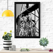 Poster Sous la glissière de tube d'eau // Noir et blanc