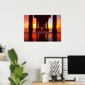 Poster Sous la jetée de Manhattan Beach Pier (Bureau à domicile)