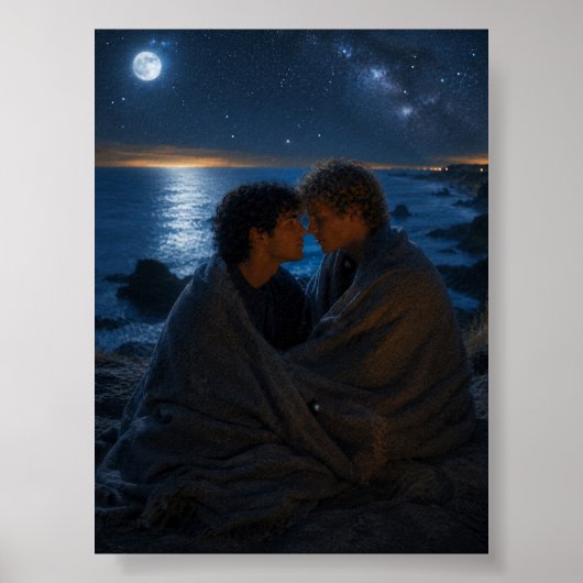Poster Sous la même lune | Projet d'art gay (Devant)