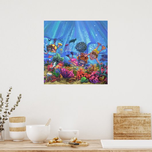 Poster Sous la mer (Cuisine)