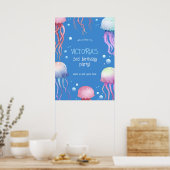 Poster Sous la mer Anniversaire Bienvenue (Cuisine)